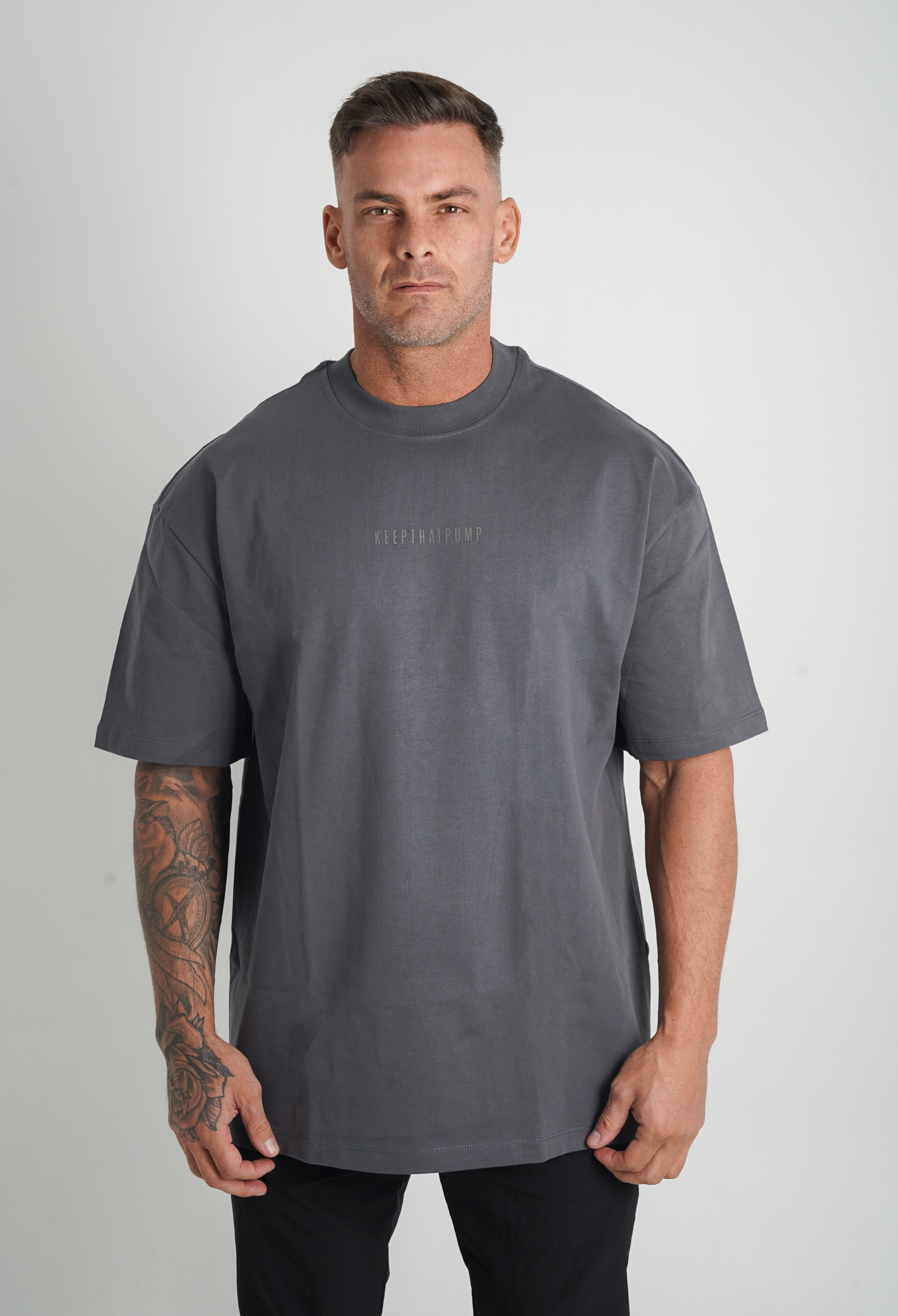 Pump Series 1 Oversized T Shirt - Charcoal