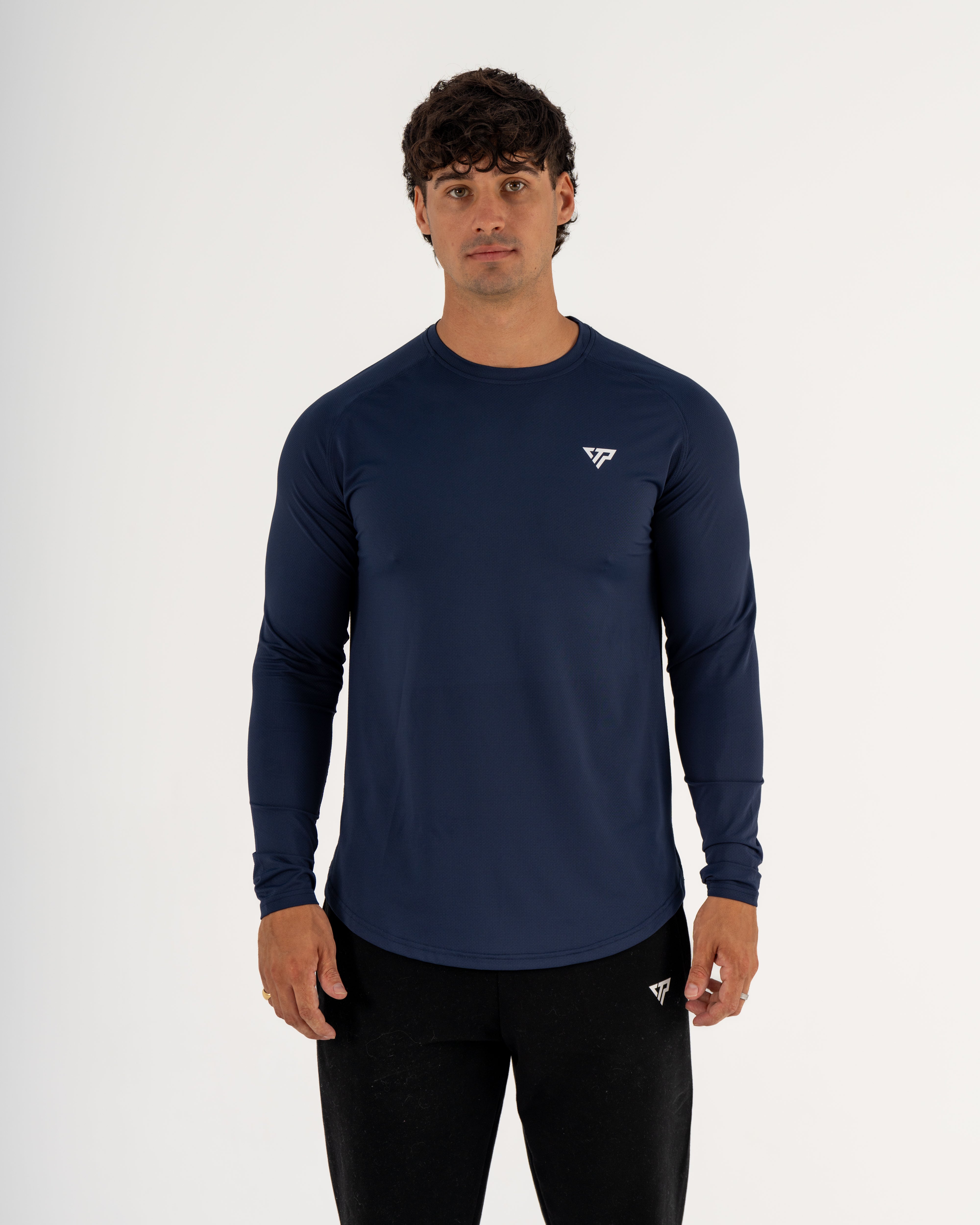 KTP MEN'S DRY FIT LONG SLEEVE TEE - NAVY