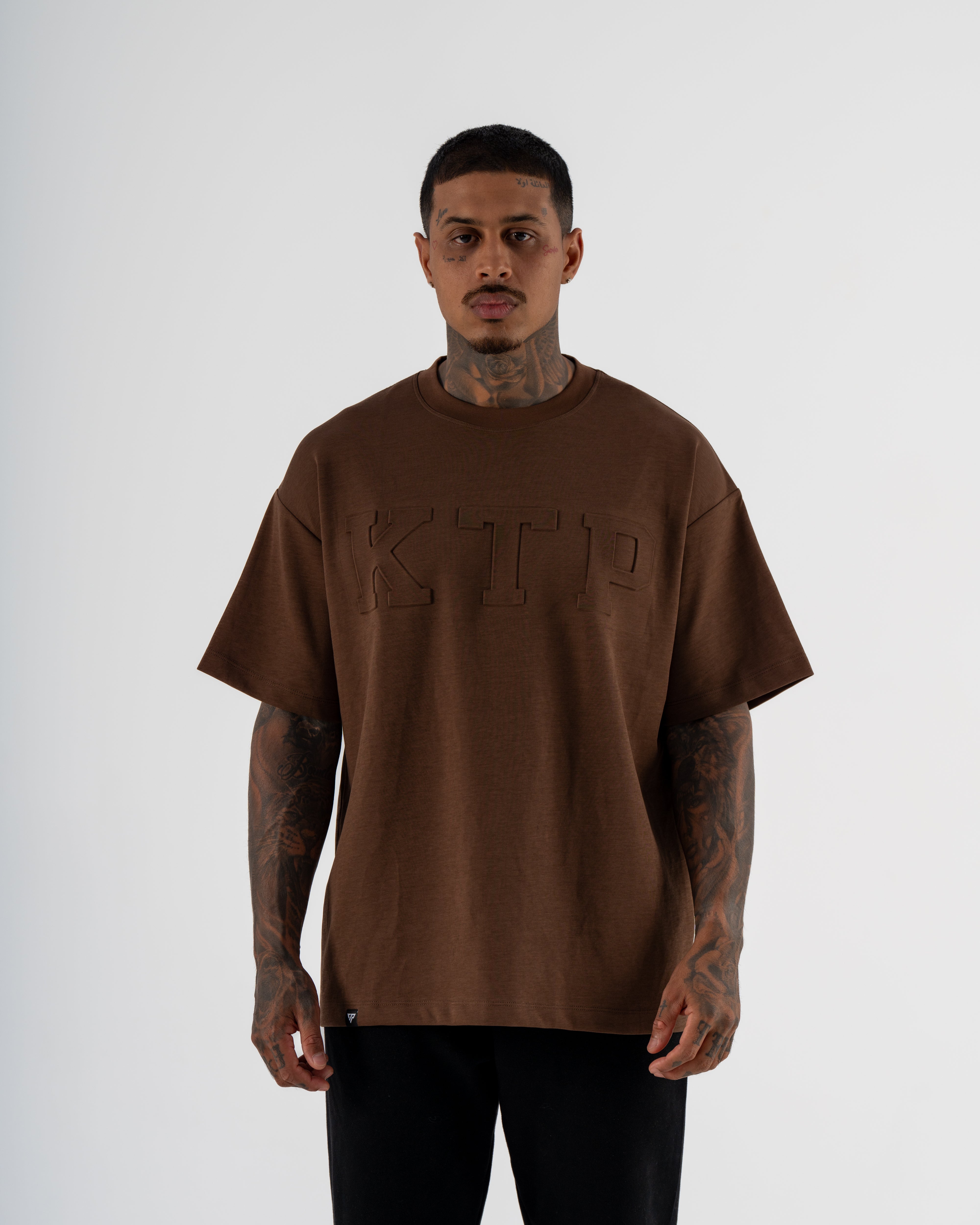 EMBOSSED KTP TEE 2 - BROWN