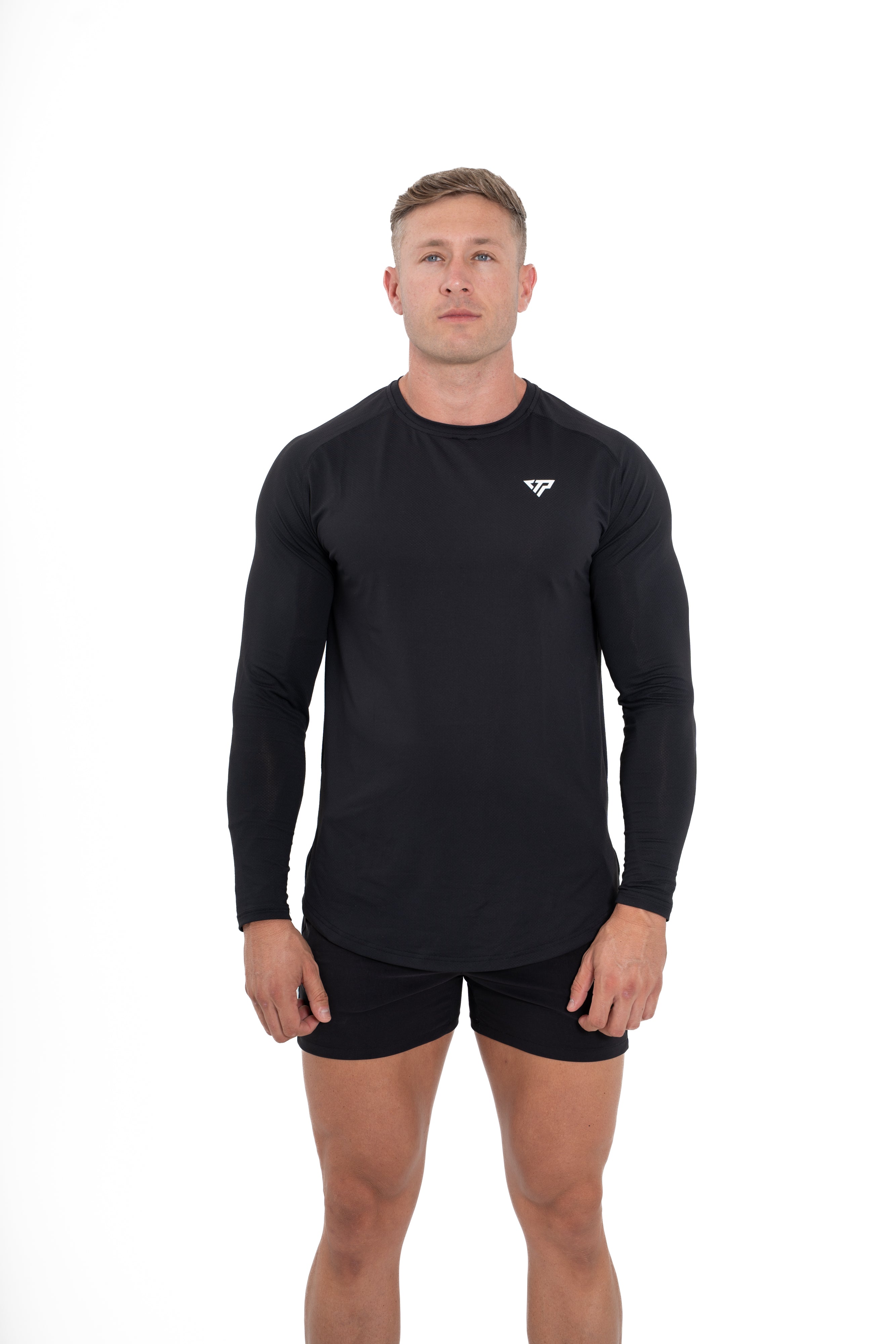 KTP MEN'S DRY FIT LONG SLEEVE TEE - BLACK