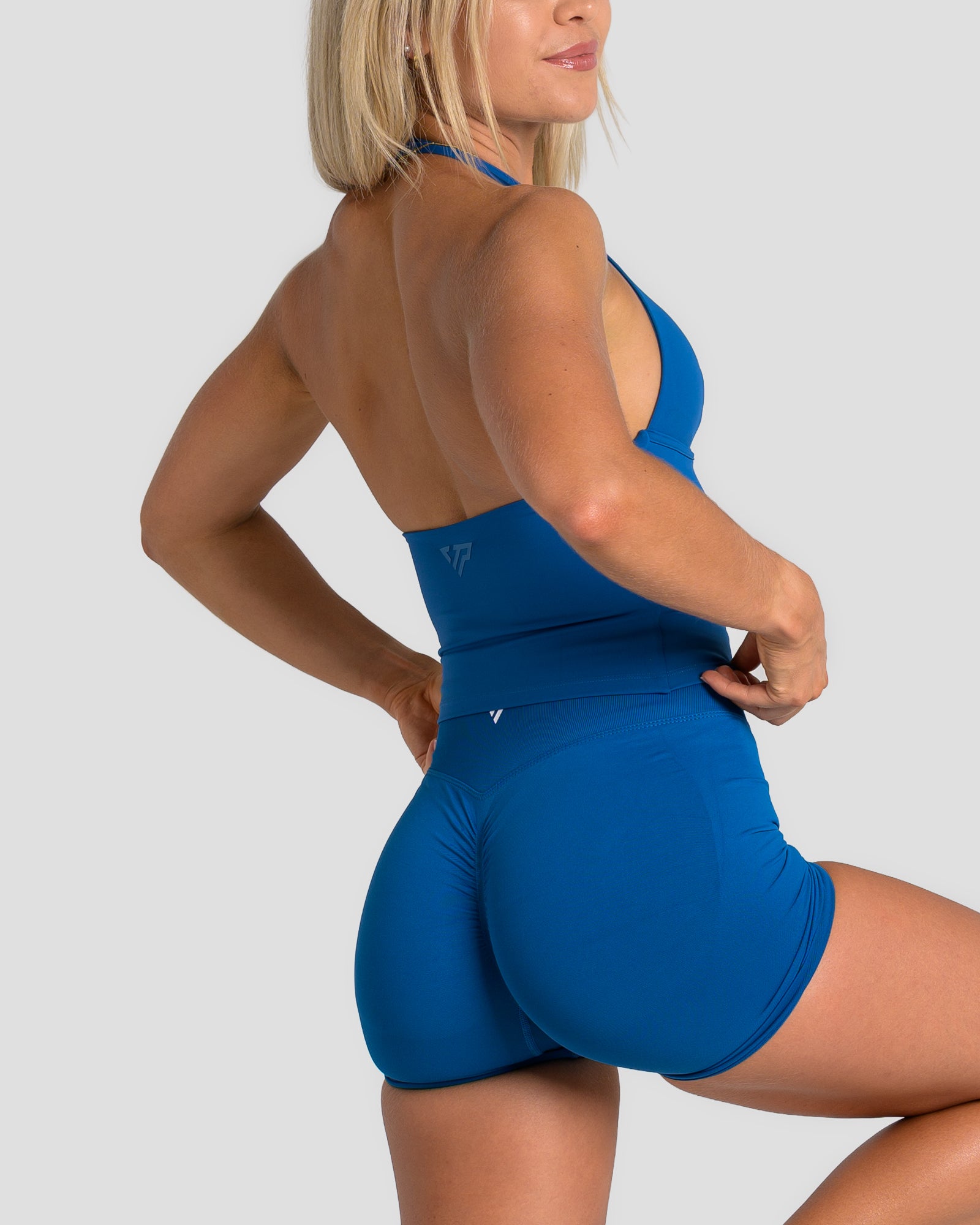 CORE SCRUNCH SHORTS - AGEAN BLUE